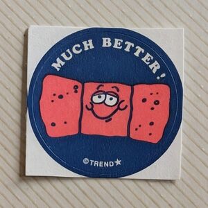 10/$25 Bandage "Much Better" Scratch & Sniff Retro Sticker